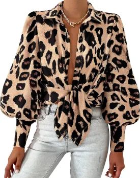 BTFBM Women Fashion Button Down Shirts V Neck Printed Solid Boho Long Sleeve Blouses Dressy Casual Summer Spring Tops