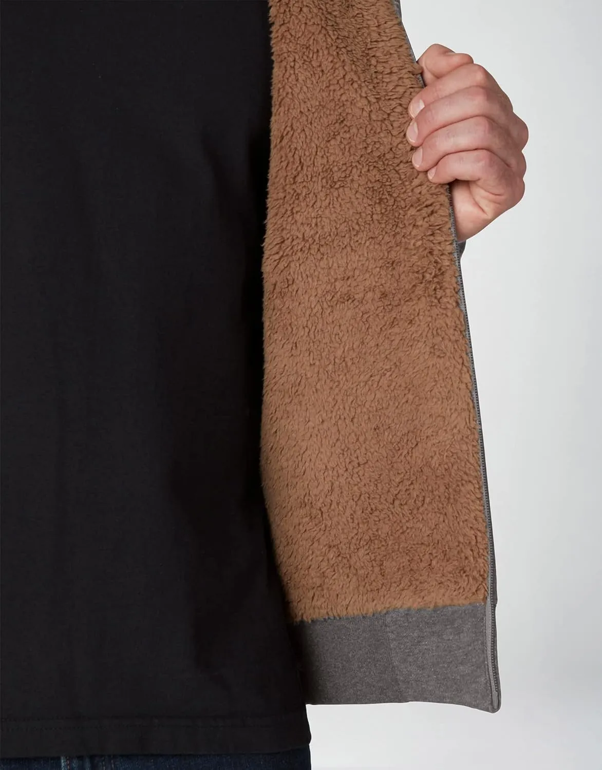 Dickies Men's Sherpa Lined Fleece Zip Hoodie