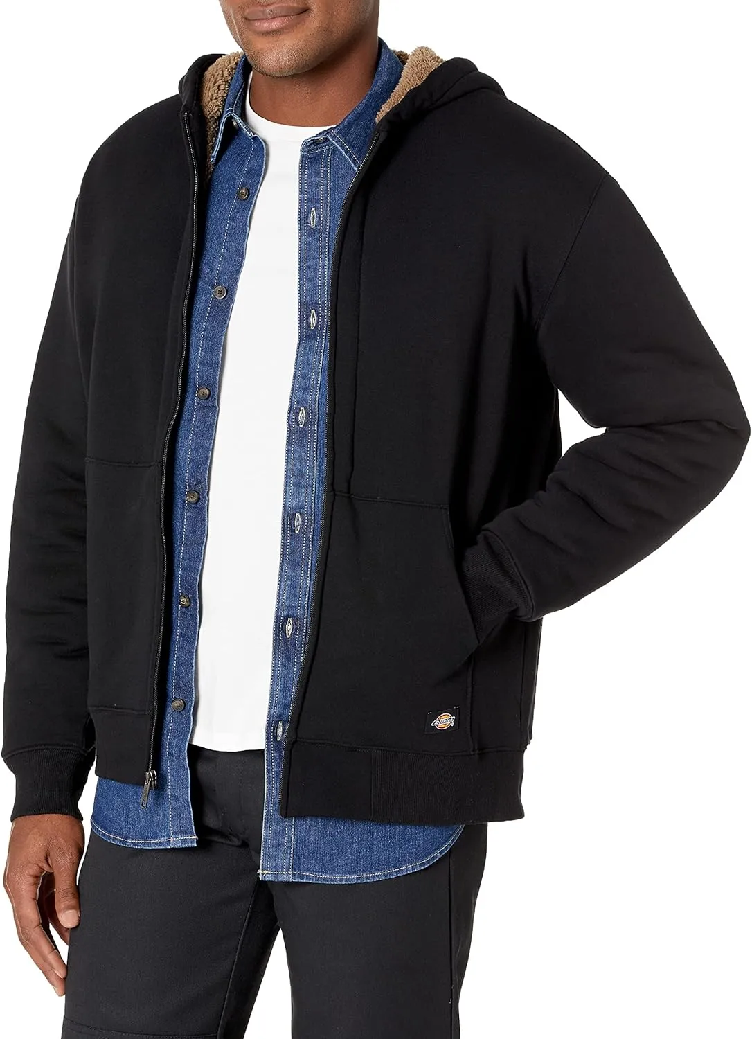 Dickies Men's Sherpa Lined Fleece Zip Hoodie