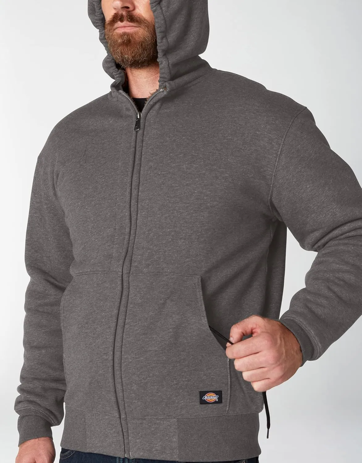 Dickies Men's Sherpa Lined Fleece Zip Hoodie