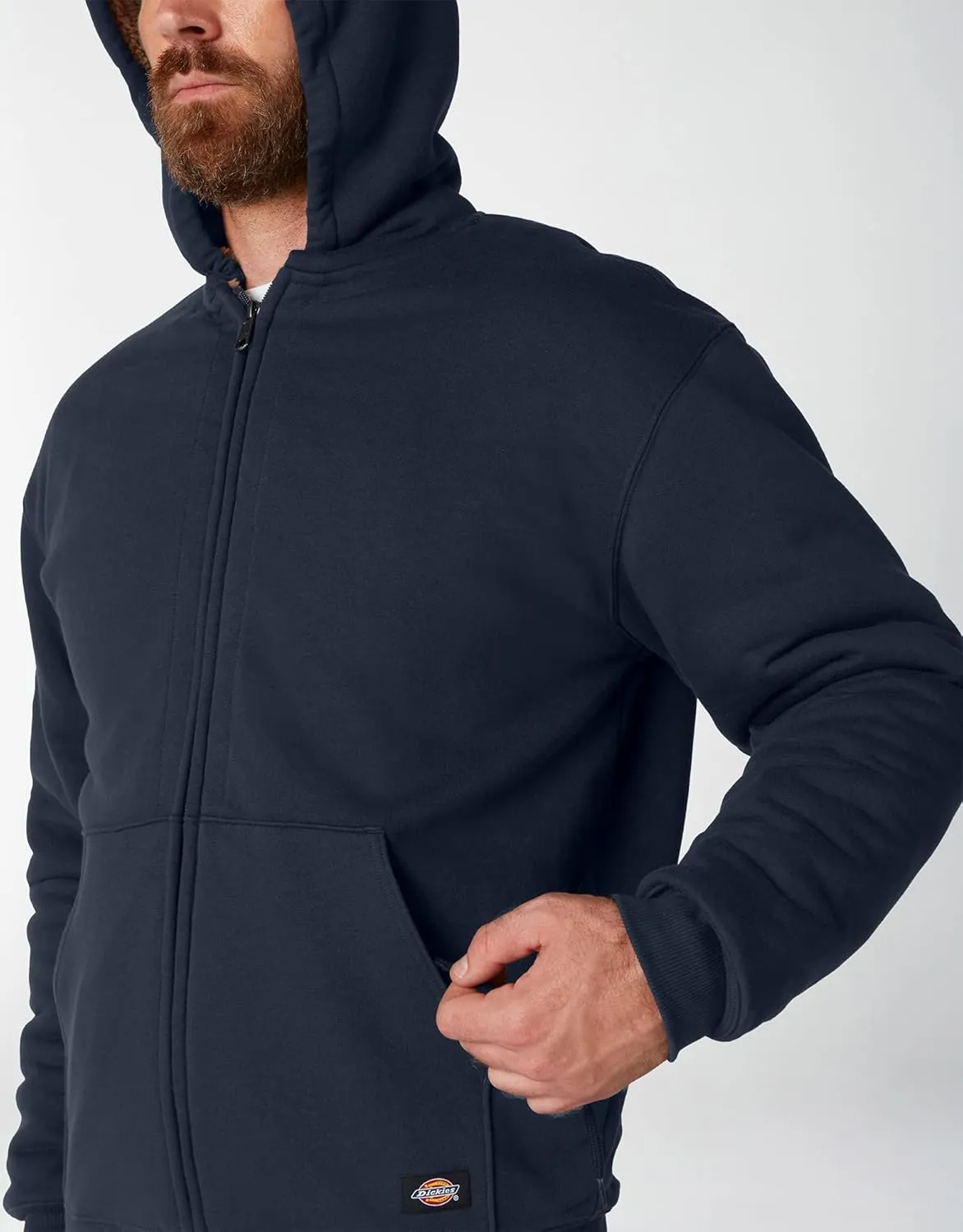 Dickies Men's Sherpa Lined Fleece Zip Hoodie