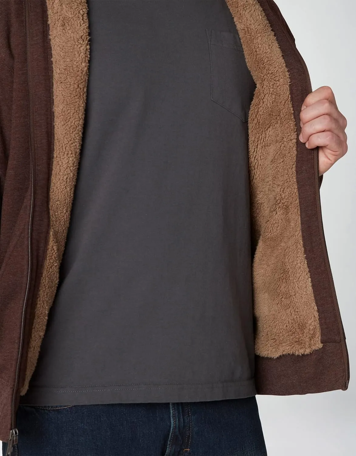 Dickies Men's Sherpa Lined Fleece Zip Hoodie