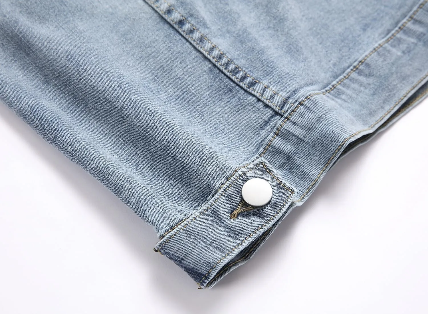 LZLER Mens Denim Jacket Stretchy Slim Fit Long Sleeve Jean Jacket for Men
