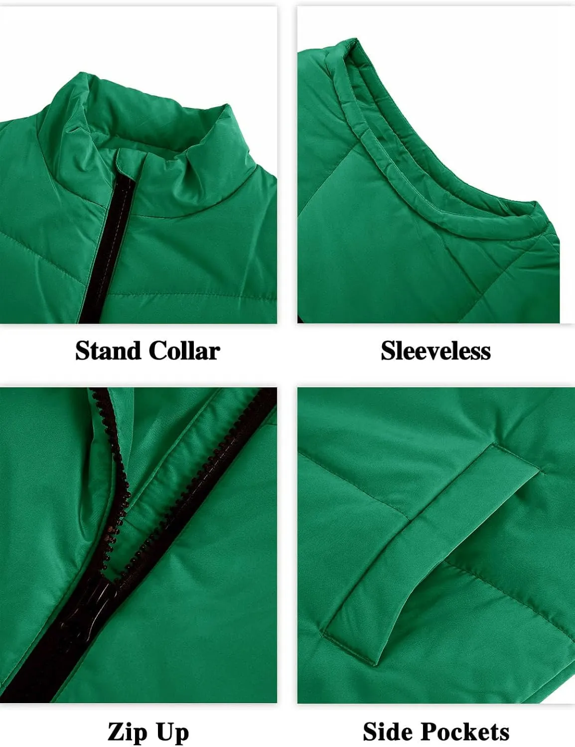 Meikulo Boys Zip Up Puffer Vest Kids Stand Collar Quilted Gilet Sleeveless Jackets Outwear with Pockets