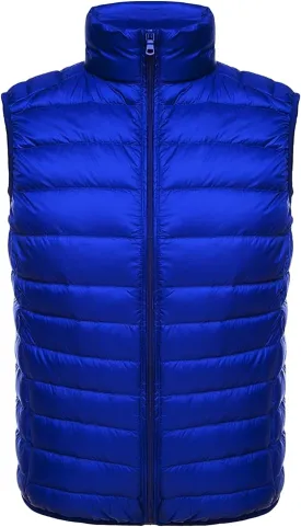 Men's Puffer Vest Lightweight Packable Insulated Puffer Jacket Outerwear Warmth Sleeveless for Outdoor Golf Running
