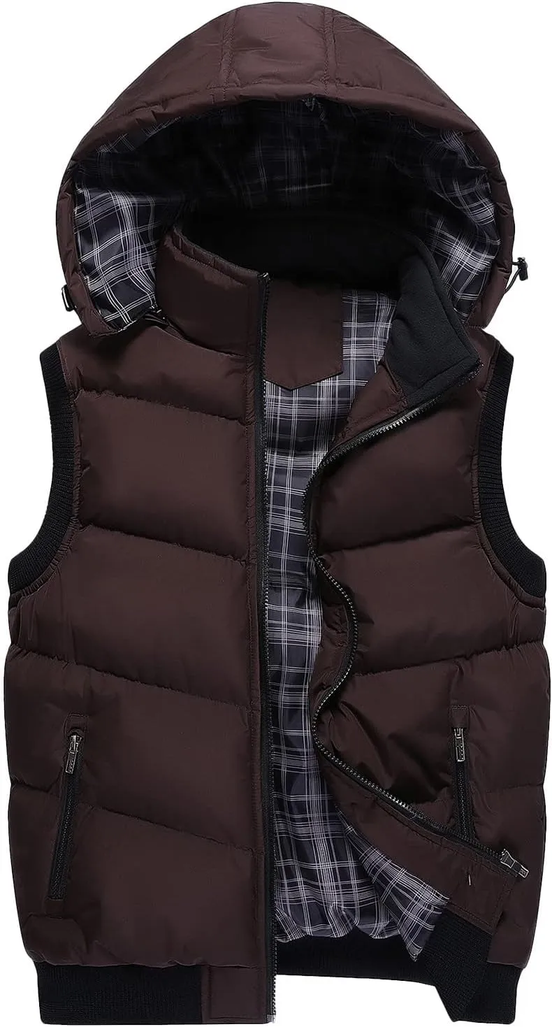 Men's Winter Lightweight Puffer Vest Men's Women's Winter Heating Vest Lightweight Sleeveless Jacket Casual Puffy Vests