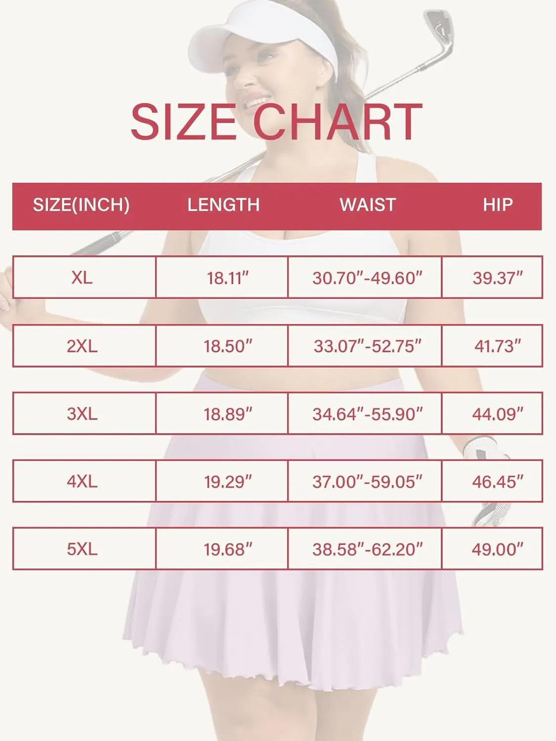 Moon Wood Women Plus Size Mini Skirt Casual Ruffle Mini Skirt Stretchy Tennis Skirt with Shorts
