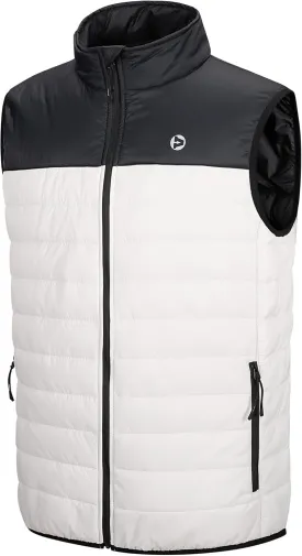 Outdoor Ventures Men's Lightweight Puffer Vest Outerwear Warm Quilted Sleeveless Packable Winter Jacket for Hiking Running