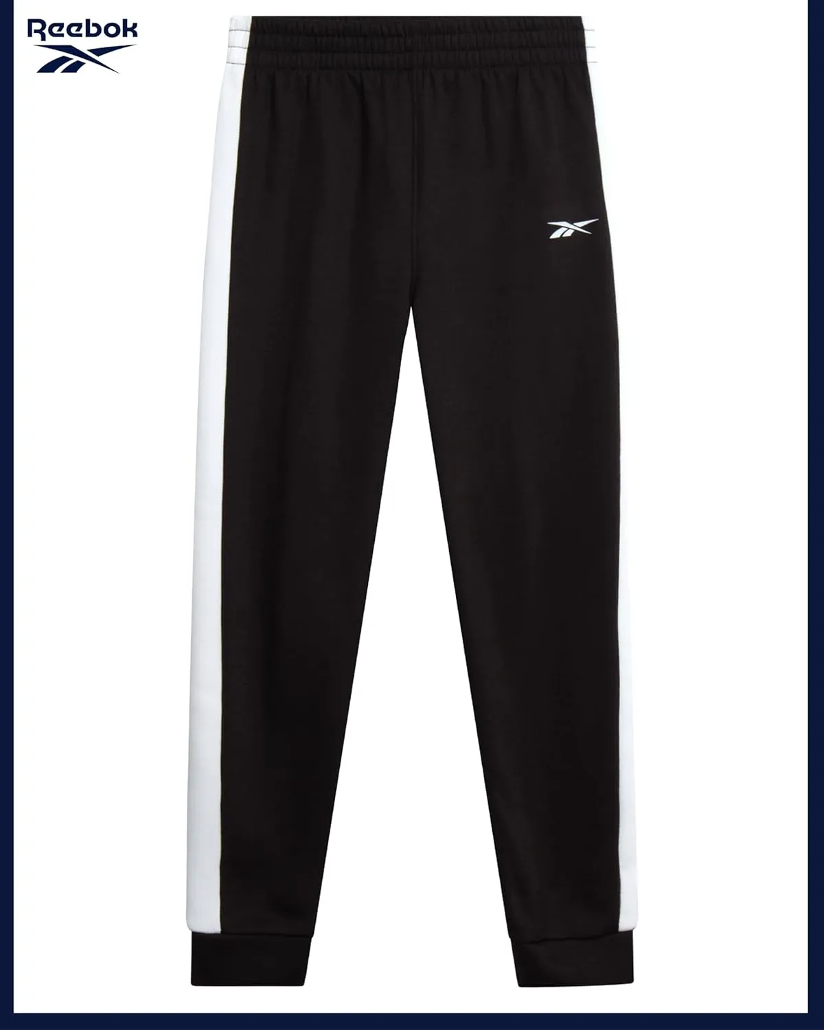 Reebok Boys' Active Sweatsuit - 2 Piece Performance Fleece Zip Hoodie Sweatshirt and Jogger Sweatpants - Activewear Set, 8-14