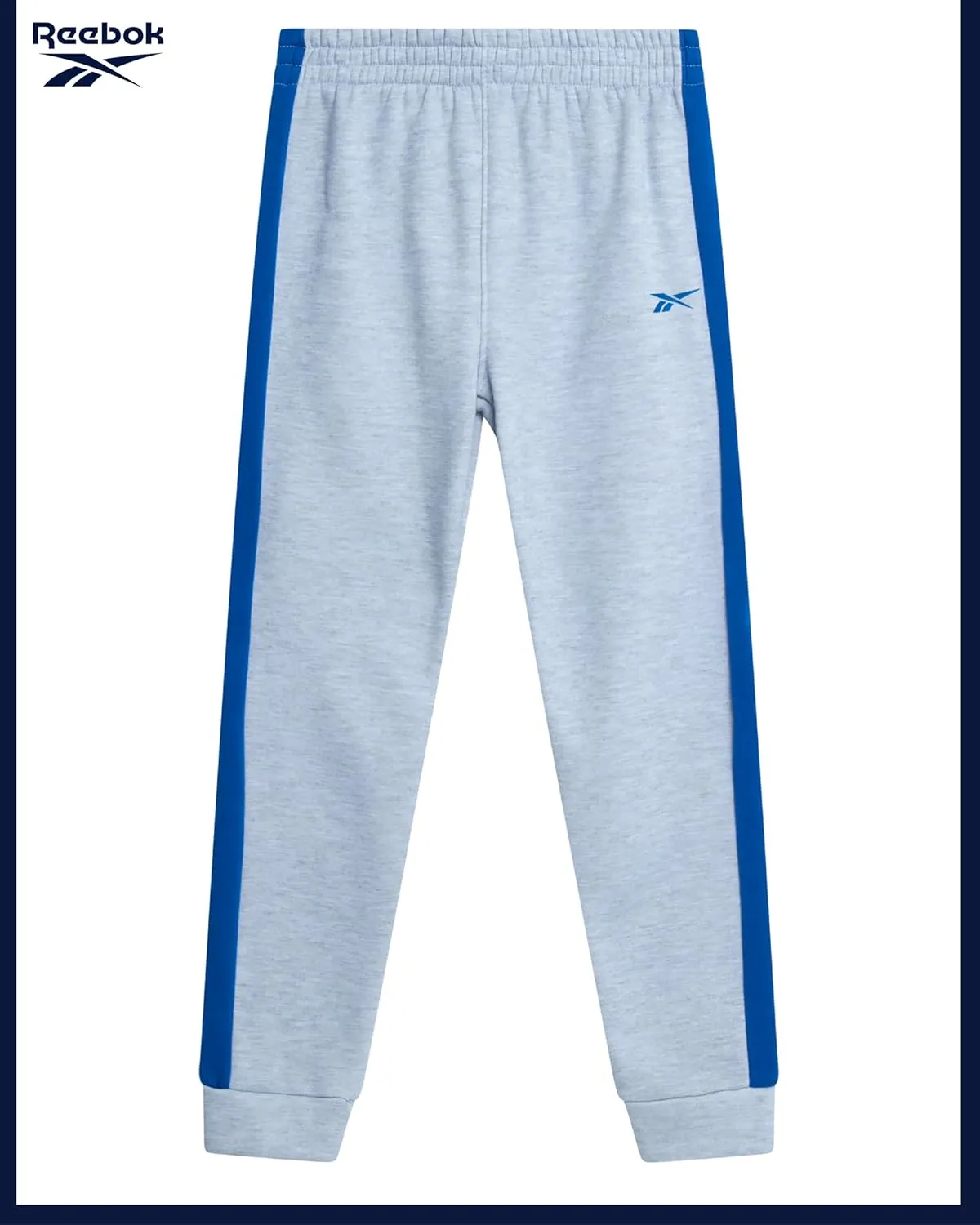 Reebok Boys' Active Sweatsuit - 2 Piece Performance Fleece Zip Hoodie Sweatshirt and Jogger Sweatpants - Activewear Set, 8-14