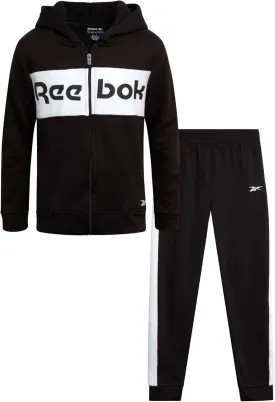 Reebok Boys' Active Sweatsuit - 2 Piece Performance Fleece Zip Hoodie Sweatshirt and Jogger Sweatpants - Activewear Set, 8-14