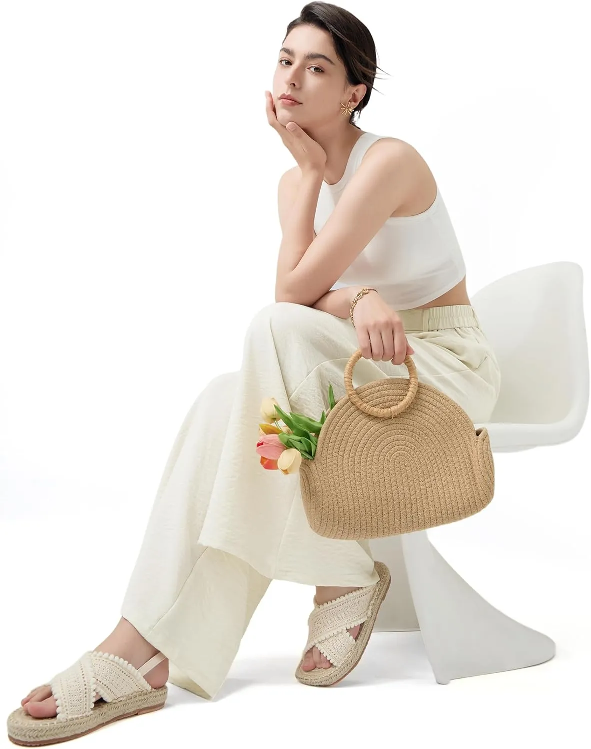 SEVEGO Linen Palazzo Pants Women 29''/31''/33'' Wide Leg High Waisted Flowy Lounge Casual Beach Pants