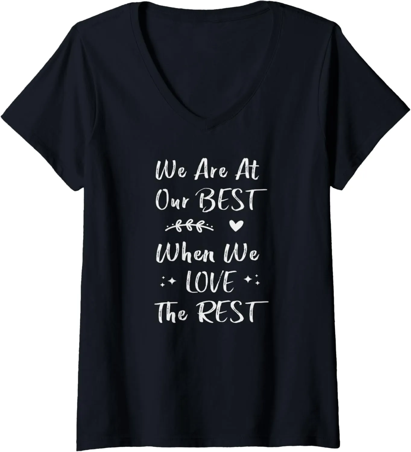Womens Motivational Quote, Inspirational Message Tee, Positive Vibe V-Neck T-Shirt